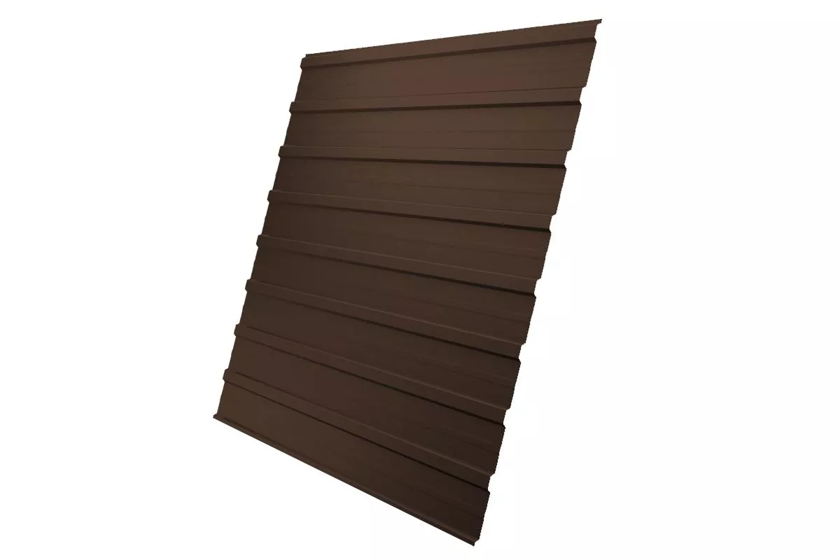 Профнастил Н114 RAL 8017 шоколадно-коричневый 0.9 мм